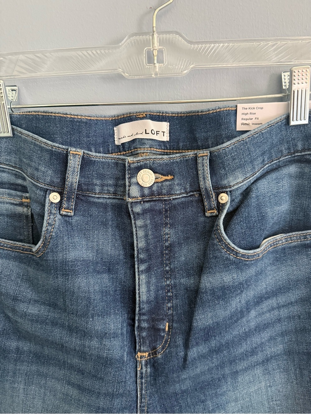 LOFT The Kick Crop High Waist Jeans - Picture 7 of 8